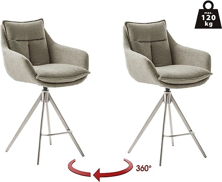 MCA furniture Bistrostuhl »Parker Tresenstuhl mit Armlehnen Tresenhocker«, günstig online kaufen