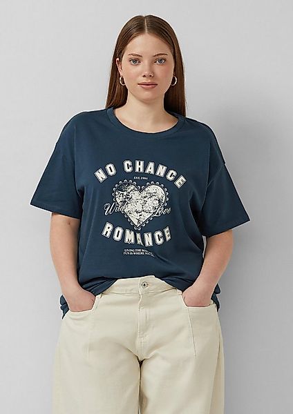 QS Kurzarmshirt T-Shirt Baumwollshirt mit Frontprint günstig online kaufen