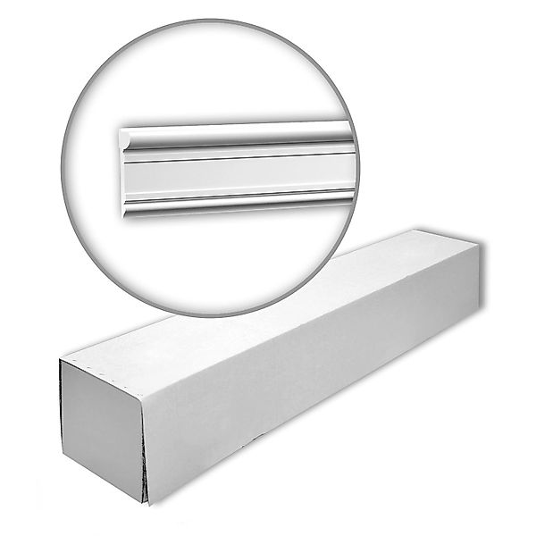 PROFHOME 651345-Box Wandleisten 1 Karton Set mit 12 Friesleisten Weiß günstig online kaufen