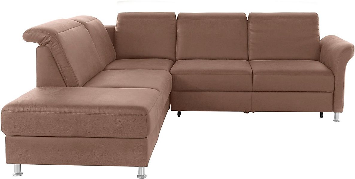 sit&more Ecksofa »Darwin L-Form« inklusive Federkern, wahlweise mit Kopftei günstig online kaufen