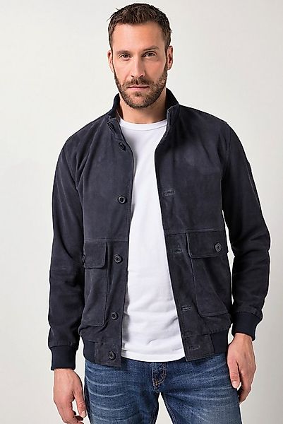JP1880 Lederjacke Lederjacke Veloursleder Stehkragen Knopfleiste günstig online kaufen