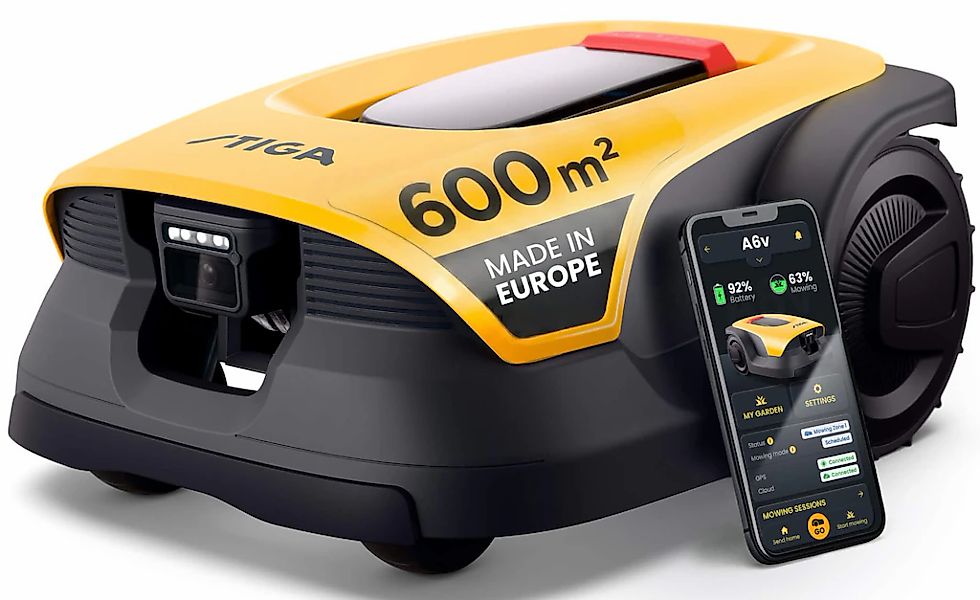 STIGA GARDEN Rasenmähroboter "A 6v" Set, App-Steuerung, Mehrzonen-Managemen günstig online kaufen