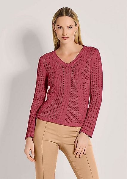 MADELEINE Strickpullover Zopfpullover mit Ajour-Elementen günstig online kaufen