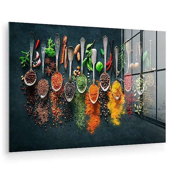 MuchoWow Acrylglasbild Löffel - Gewürze - günstig online kaufen