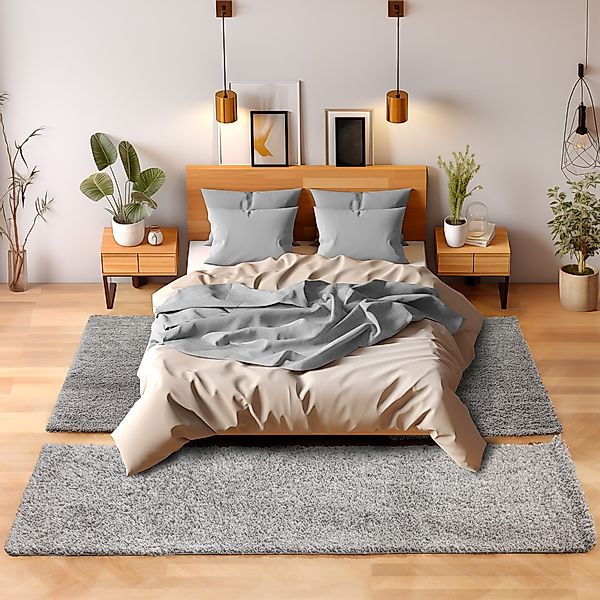SIMPEX24 Hochflor-Bettumrandung Unicolor - Einfarbig, Höhe günstig online kaufen