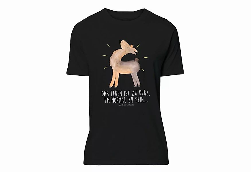 Mr. & Mrs. Panda T-Shirt Lama stolz - Schwarz - Geschenk, T-Shirt mit Spruc günstig online kaufen