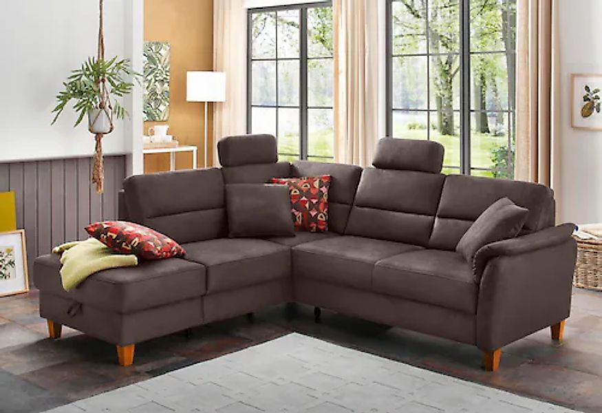 Home affaire Ecksofa »Palmera L-Form, B: 236 cm« optional Bettfunktion & Be günstig online kaufen