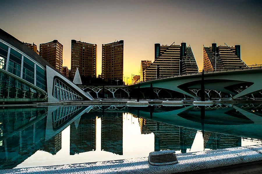 queence Acrylglasbild "Seebrücke", Elemente der Architektur-Gebäude-Städte- günstig online kaufen