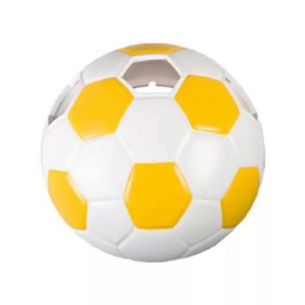 Fussball Wandleuchte Kinderzimmer gelb/weiß Keramik günstig online kaufen