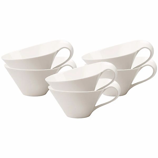 Villeroy & Boch Tasse "Teetasse NewWave 220 ml 6er Set weiß" günstig online kaufen