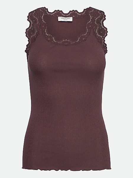 rosemunde Spitzentop "Babette Silk Top" Vintage-Spitzenbesatz, mit Rundhals günstig online kaufen