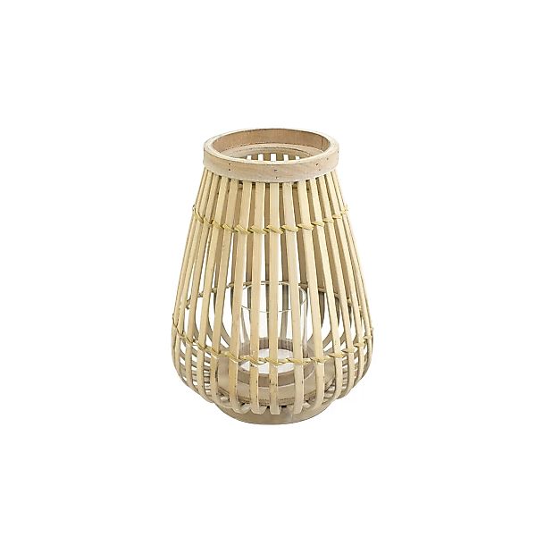 Collection - Bambus Windlicht H 26cm - natur/H x Ø 26x21cm/mit Glaseinsatz günstig online kaufen