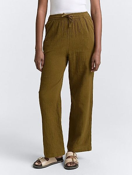 TOM TAILOR Denim Stoffhose Musselin Straight Hose günstig online kaufen