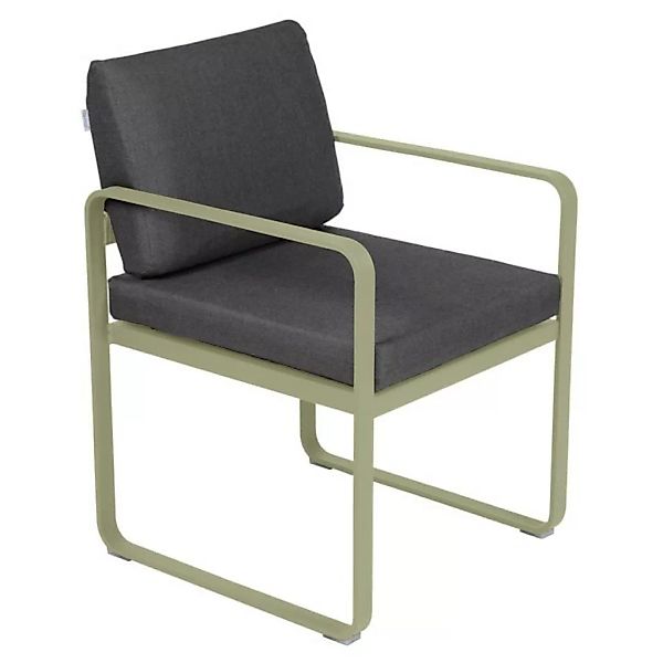 Bellevie Sessel Outdoor 65 Lindgrün A3 Graphitgrau günstig online kaufen