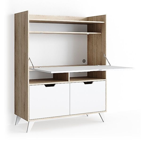Vicco Regal-Schreibtisch Berdi, Weiß/Sonoma, 110 x günstig online kaufen