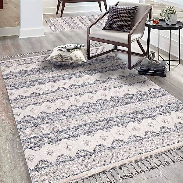 Carpet City Hochflor-Teppich "Valencia 728" rechteckig 20 mm Höhe Läufer, B günstig online kaufen