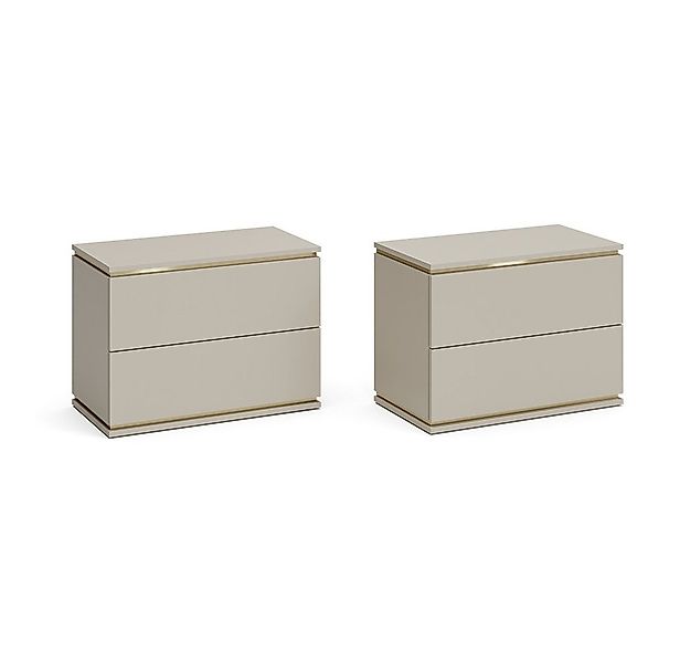 Vicco Nachtschrank Linette, Cashmere/Gold, 2er Set günstig online kaufen