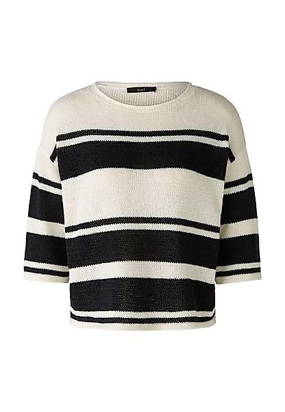 Oui Rundhalspullover Pullover Baumwollmischung günstig online kaufen