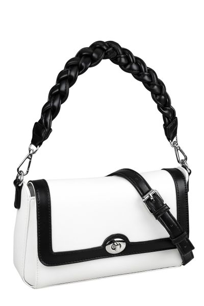 COLLEZIONE ALESSANDRO Schultertasche "Schwarz-Weiß" mit Flechtung günstig online kaufen