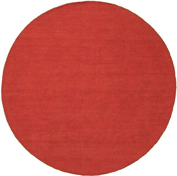morgenland Wollteppich »KELIM FANCY UNI«, rund, 7 mm Höhe, reine Wolle, Wen günstig online kaufen