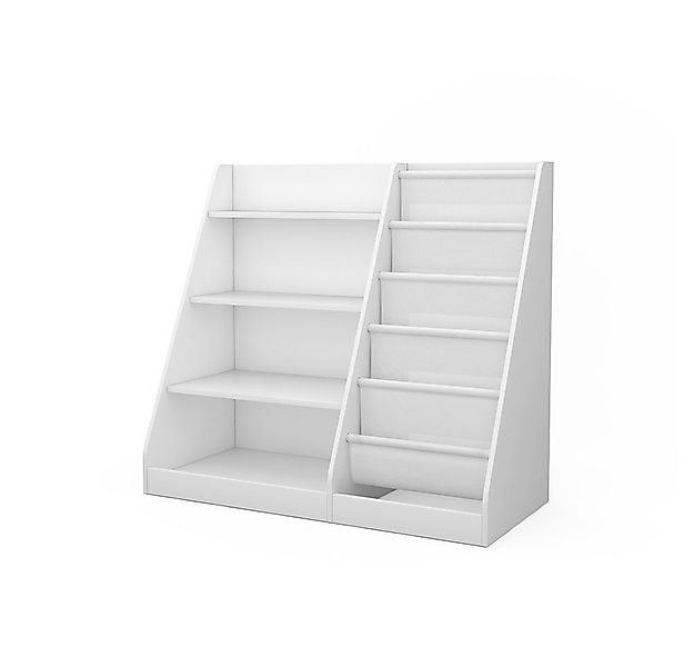 Vicco Bücherregal Conny, Weiß, 90 x 80.5 cm mit großen Ablagen, 1-tlg. günstig online kaufen