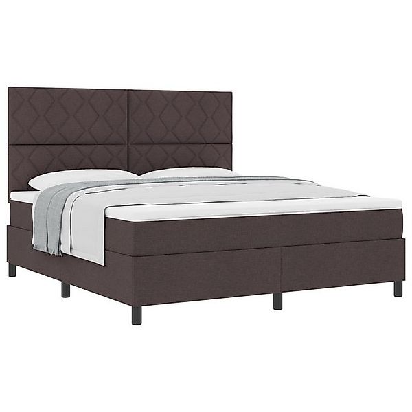 vidaXL Bett Boxspringbett mit Matratze Dunkelbraun Super King Stoff (1-tlg) günstig online kaufen