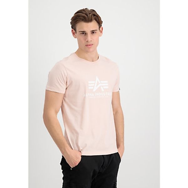 Alpha Industries  T-Shirts & Poloshirts Basic T-Shirt - pale peach günstig online kaufen