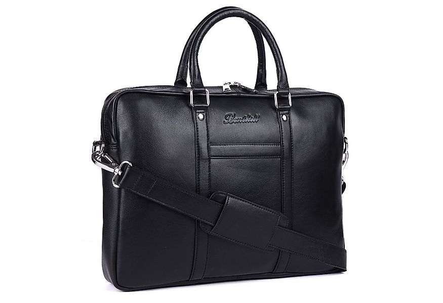 Benthill Aktentasche Echt Leder Laptoptasche Büro Tasche Umhängetasche Schu günstig online kaufen