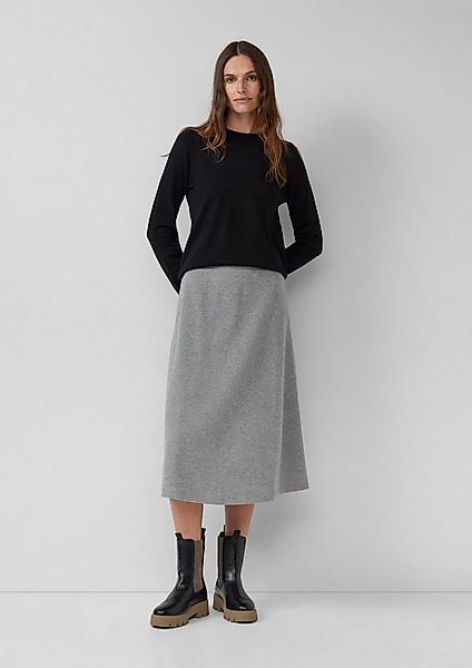 s.Oliver Midirock Rock Ausgestellter Midi-Rock aus leichtem Sweat günstig online kaufen