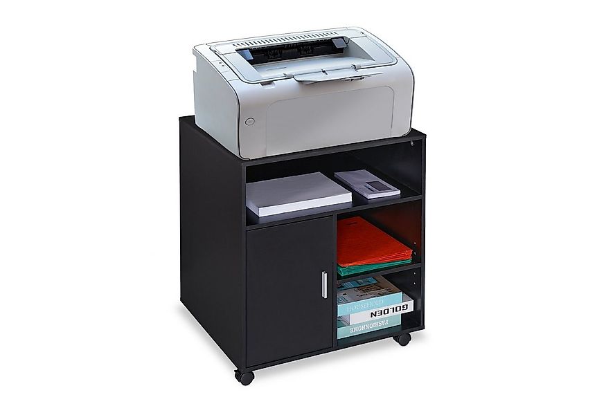 relaxdays Rollcontainer in Schwarz günstig online kaufen