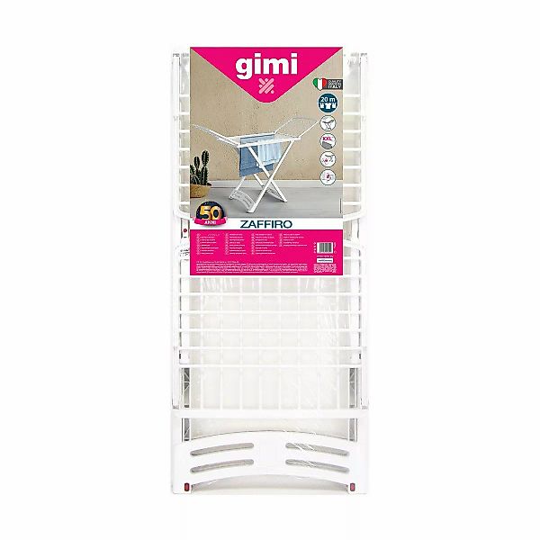 Wäscheständer Gimi Zaffiro X Legs 20 M Weiß Harz (182 X 55 X 88 Cm) günstig online kaufen