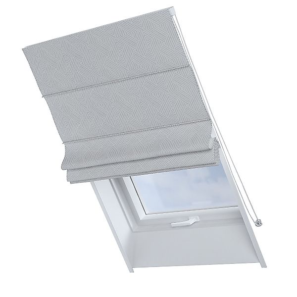 Dekoria Dachfenster-Raffrollo Rimini, grau-weiß, 50 x 60 cm günstig online kaufen