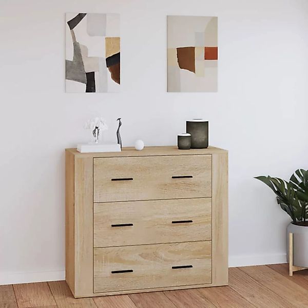 Vidaxl Sideboard Sonoma-eiche 80x33x70 Cm Holzwerkstoff günstig online kaufen