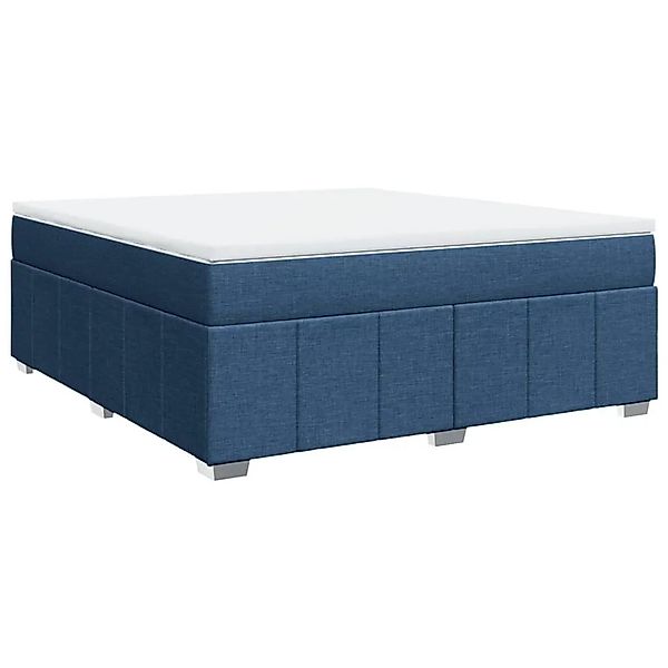 vidaXL Boxspringbett mit Matratze Blau 180x200 cm Stoff 3285497 günstig online kaufen