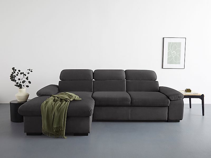 COTTA Ecksofa "Lola L-Form mit Kopfteilfunktion & Hocker", (Set, mit Hocker günstig online kaufen