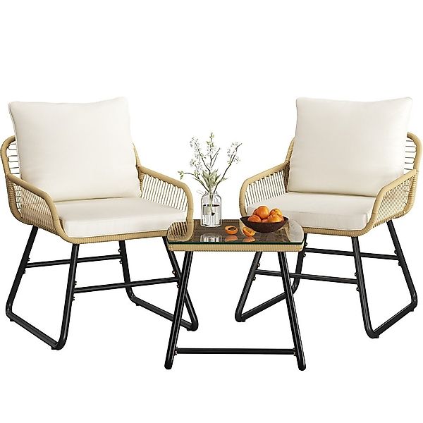 Yaheetech Balkonset Gartenmöbel-Set, Gartenlounge-Set mit 2 günstig online kaufen