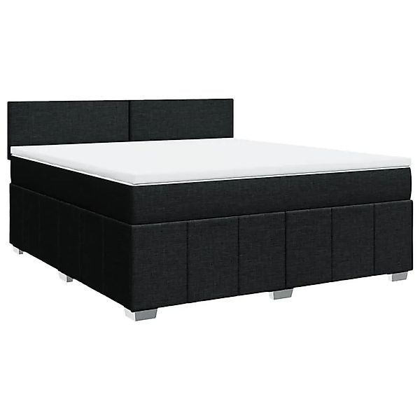 vidaXL Boxspringbett mit Matratze Schwarz 180x200 cm Stoff 3287142 günstig online kaufen