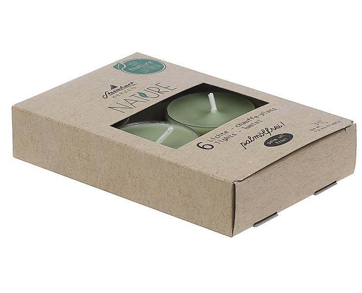 Steinhart Kerzen Stumpenkerze Teelichter "Nature" Salbei 6er-Pack günstig online kaufen