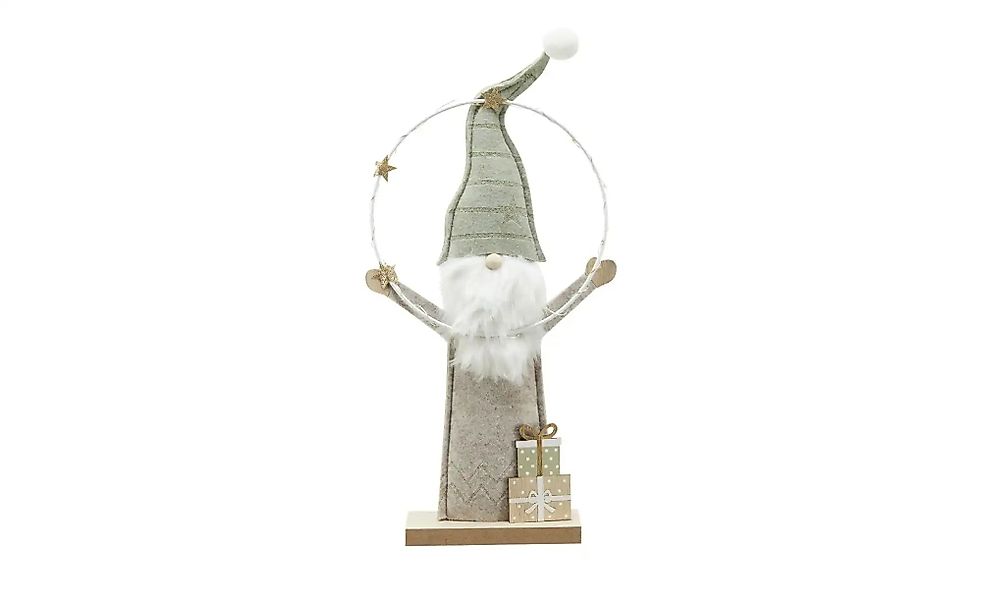HOME STORY LED Figur Weihnachtsmann   ¦ grün ¦ Metall,Holzwerkstoff ¦ Maße günstig online kaufen