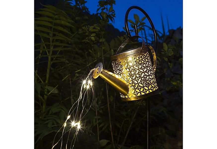 Haushalt International LED Solarleuchte Solar-Gartenstecker Gießkanne Licht günstig online kaufen