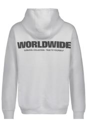 SUBLEVEL Hoodie mit Weltmotiv und Kängurutasche günstig online kaufen
