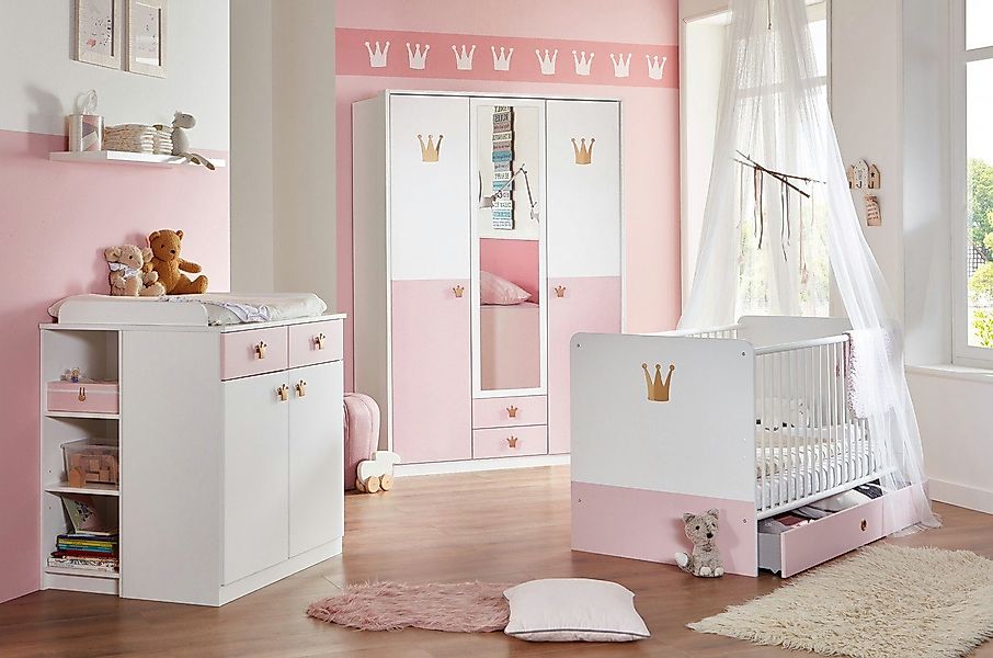 möbel-direkt.de Babyzimmer-Komplettset Cindy, (Komplett Set, 7-tlg., günstig online kaufen
