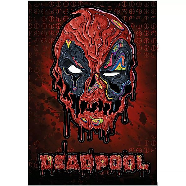 KOMAR Wandtattoo - Deadpool Meltpool  - Größe 50 x 70 cm mehrfarbig Gr. one günstig online kaufen