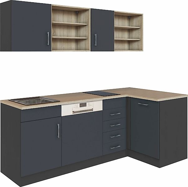 KOCHSTATION Küche "KS-Mali", Stellbreite 210/110 cm, mit E-Geräten günstig online kaufen