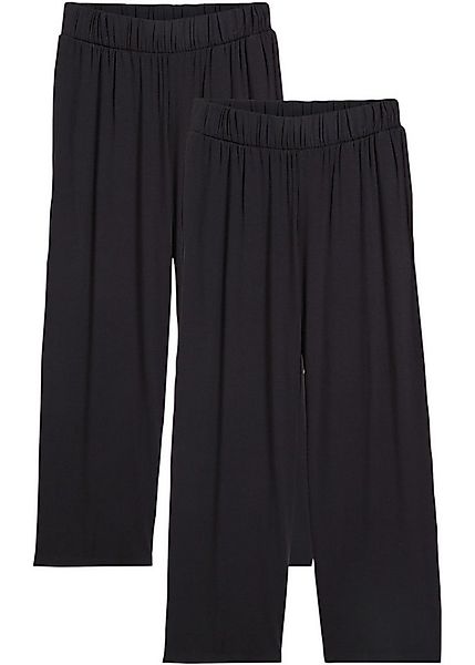 bonprix Jerseyhose (Packung, 2-tlg) aus Viskose und Elasthan, mit seitliche günstig online kaufen