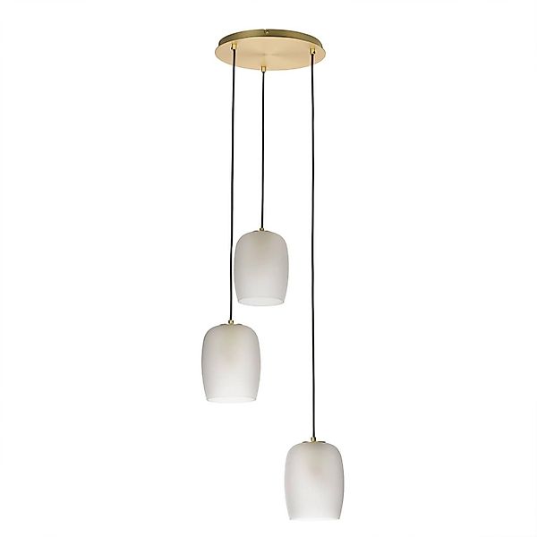 Lucande Pendelleuchte Taylan 9639755 Design Modern in Weiß aus Metall 3-fla günstig online kaufen
