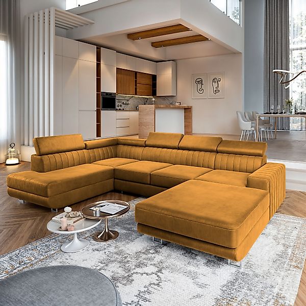 Masseno Ecksofa SIENA mit Schlaffunktion U-Form, günstig online kaufen