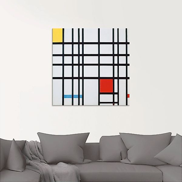 Artland Glasbild »Komposition mit rot blau und gelb.«, Muster, (1 St.), in günstig online kaufen