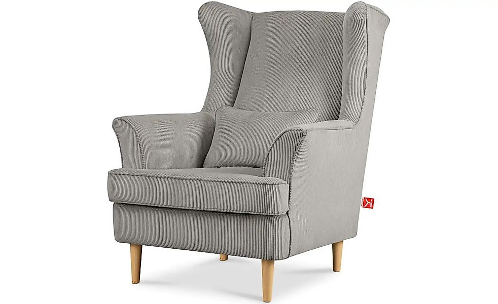 KONSIMO Ohrensessel  Stralis ¦ grau ¦ Maße (cm): B: 82 H: 108 Polstermöbel günstig online kaufen