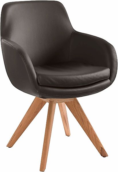 Musterring Esszimmerstuhl "Tavia", (Set), 2 St., Echtleder, Stativgestell W günstig online kaufen
